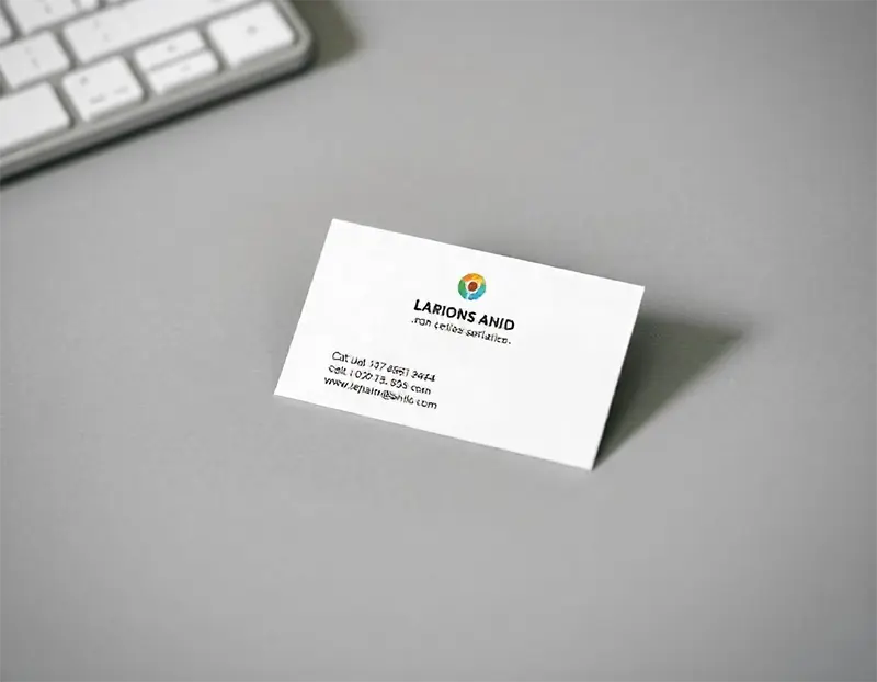 A minimalistic business card design with essential details.