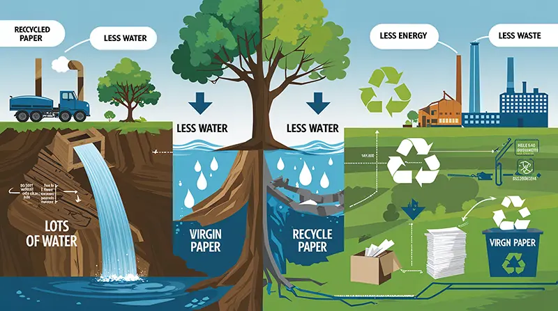 Eco‑Friendly Printing Choices in the UAE 2 Recycled paper reduces waste, water, and energy use