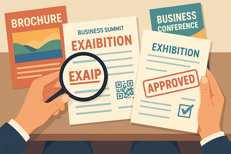 Print Collateral Timeline for Expo Success 2 Always proof your designs before printing