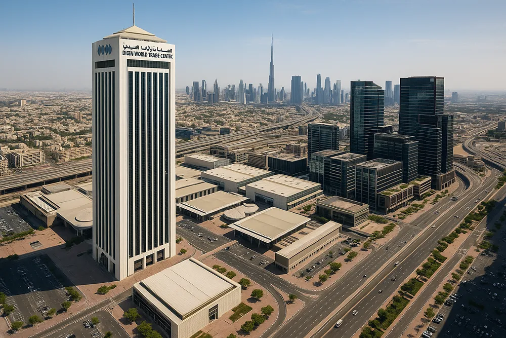 Dubai World Trade Centre campus from above