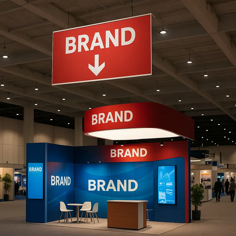 Stand Graphics for 360° Expo Visibility at DWTC 3 Hanging banners boost visibility across large event spaces