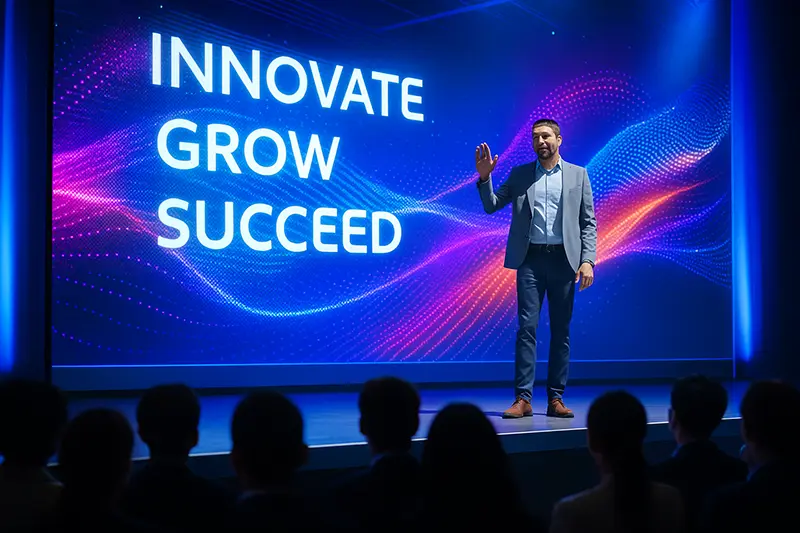 Smart Backdrops Transform Event Stages 2 LED backdrop creating dynamic visuals on stage