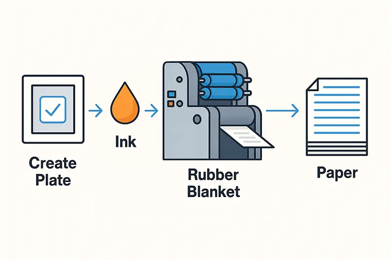 Digital Printing vs Offset: Which to Choose? 2 Offset printing uses plates and a press process