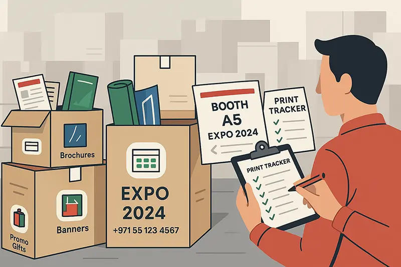 Print Collateral Timeline for Expo Success 3 Organize and label every print item in advance