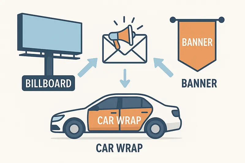 Billboard Advertising in Dubai: Big-Format Wins Ahead of PRS MEA 2025 4 Integrating print, wraps, and billboards for wider impact